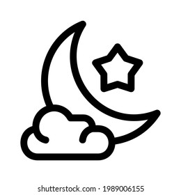 crescent moon icon or logo isolated sign symbol vector illustration - high quality black style vector icons
