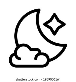 crescent moon icon or logo isolated sign symbol vector illustration - high quality black style vector icons
