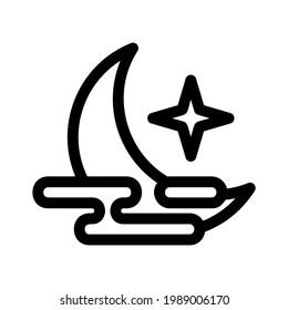 crescent moon icon or logo isolated sign symbol vector illustration - high quality black style vector icons
