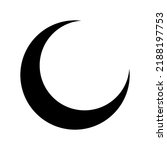 Crescent Moon icon. Night Vector symbol illustration