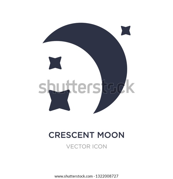 crescent moon icon on white background. Simple
element illustration from Astronomy concept. crescent moon sign
icon symbol design.