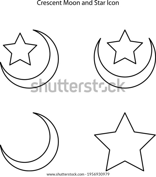 crescent moon icon set\
isolated on white background. crescent moon icon trendy and modern\
crescent moon symbol for logo, web, app, UI. crescent moon icon\
simple sign.
