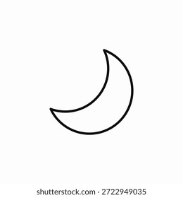 ícone da lua crescente sinal vetor