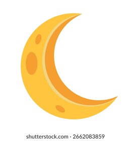 Halbmond-Symbol, Vektorgrafik, Mondclipart, ClipArt-Mond, flache Designgrafik, Halbmond-ClipArt