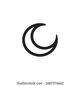 Icono de luna creciente ilustración vectorial