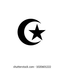  Crescent moon icon  vector illustration