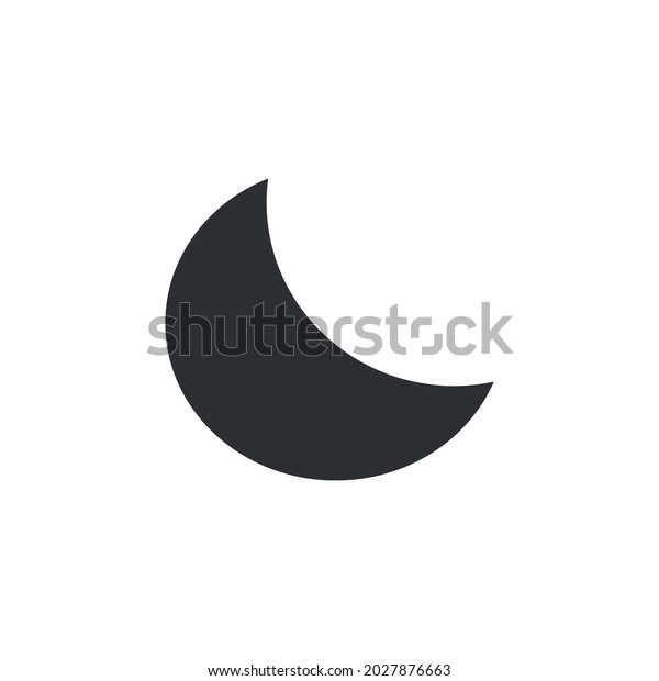 crescent moon icon\
vector. moon\
illustration