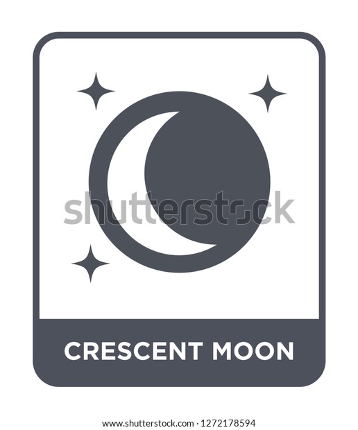 crescent moon icon vector on white\
background, crescent moon trendy filled icons from Astronomy\
collection, crescent moon simple element\
illustration