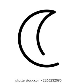 Crescent Moon Icon Vector Symbol Design Illustration