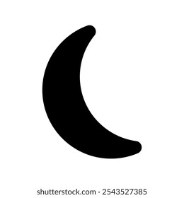 Ilustração de design de símbolo de vetor de ícone de lua crescente