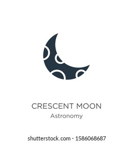 Crescent moon icon vector. Trendy flat crescent moon icon from astronomy collection isolated on white background. Vector illustration can be used for web and mobile graphic design, logo, eps10