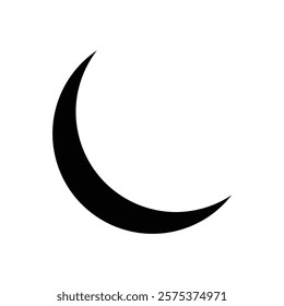 Crescent Moon icon with white background.