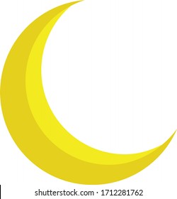 crescent moon light yellow eid