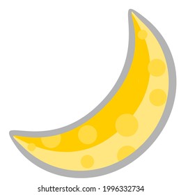 Crescent moon like cheese vector