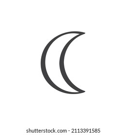 Crescent moon line icon. linear style sign for mobile concept and web design. Crescent outline vector icon. Night symbol, logo illustration. Vector graphics