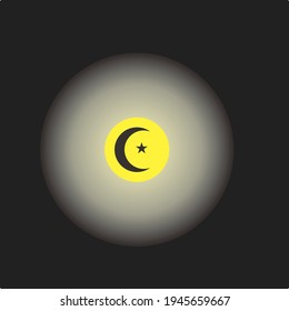 Crescent Moon Logo Design Vector