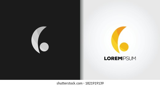 crescent moon logo template vector set