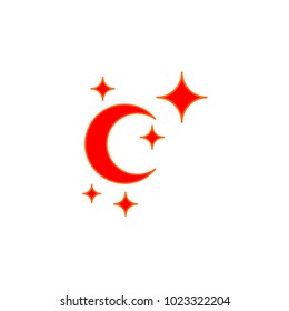  Crescent moon logo  vector