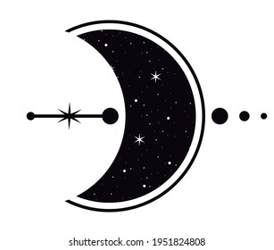 crescent moon lunar phase icon