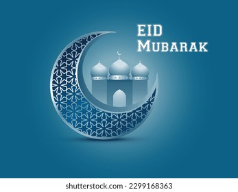 Crescent Moon Moschee realistischer eisenmubarak Hintergrund