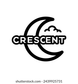 crescent moon nature t shirt sticker vector illustration template design