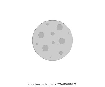 Crescent, moon, night icon. Vector illustration.