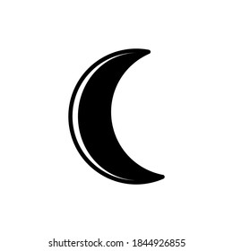 Crescent moon or night / nighttime flat icon for apps and websites