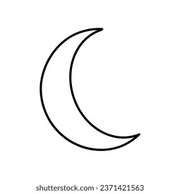 Crescent Mond oder Nacht-Nacht-Wohnung Symbol für Apps und Websites