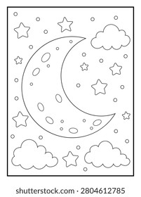 Crescent Moon Night Sky