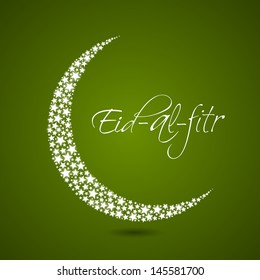 Crescent moon for occasion of muslim community festival Eid Al Fitr Mubarak (Eid Mubarak)