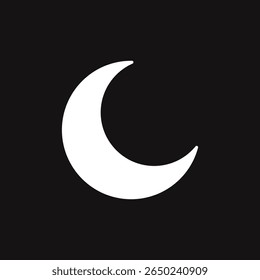 Lua Crescente sobre Plano de Fundo Preto