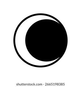 crescent moon on circle shape design vector illustration