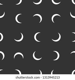 crescent moon pattern, black and white background.