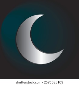 Crescent Moon Phases in Various Low Poly Styles. Illustration of the crescent moon in various designs on a dark background.