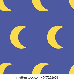 Crescent moon seamless pattern
