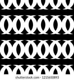 Crescent Moon Seamless Pattern Black and White