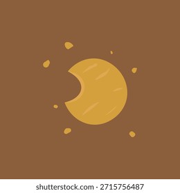 Ilustración vectorial de galletas en forma de luna creciente. Galleta de media luna