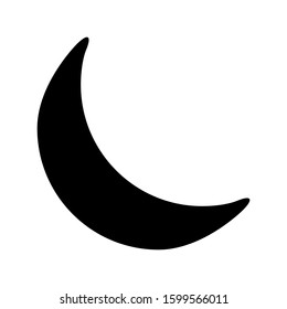 crescent moon silhouette vector symbol icon design. illustration isolated on white background
