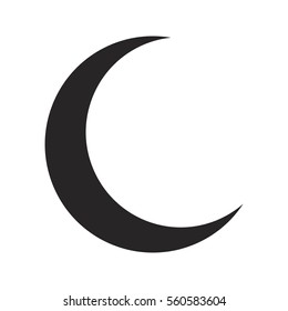 crescent moon silhouette vector symbol icon design. Beautiful illustration isolated on white background