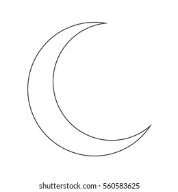 crescent moon silhouette vector symbol icon design. Beautiful illustration isolated on white background