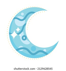 crescent moon space universe icon