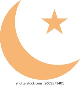 Crescent Moon and Star Graphic 