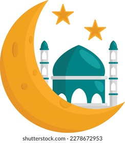 Crescent Moon con estrella y mezquita libre