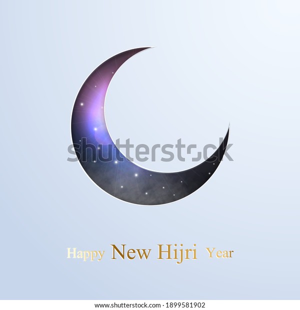 Crescent Moon Stars Clouds Clouds Isolated Stock Vector Royalty Free 1899581902 Shutterstock