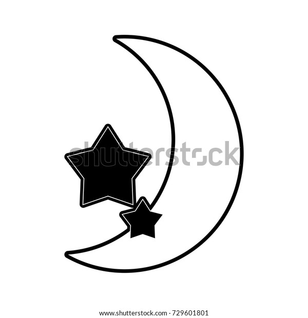 crescent moon and stars icon\
image 