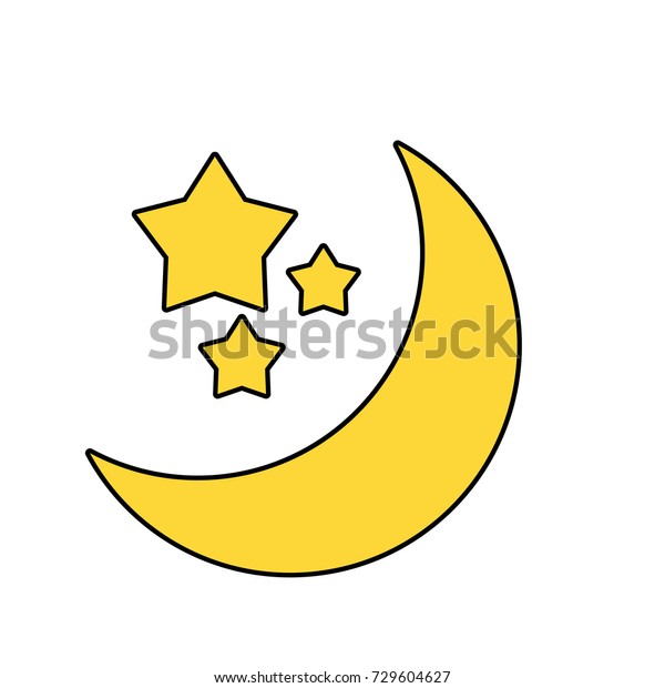 crescent moon and stars icon\
image 