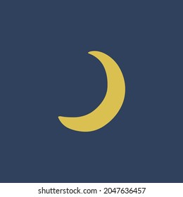 Crescent Moon Symbol. Social Media Post. Vector Illustration.