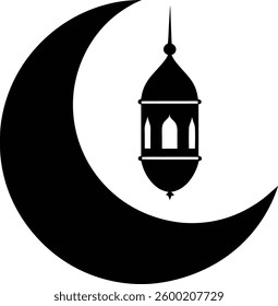 a crescent moon symbolizing the month of Ramadan 