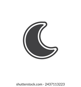 Crescent Moon Tag vector icon. filled flat sign for mobile concept and web design. Crescent glyph icon. Symbol, logo illustration. Vector graphics