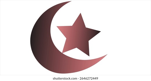 Crescent moon with twinkling stars 2D object animation. Moonlight starry sky flat color cartoon 4K video, alpha channel. Dreamy night lunar with glowing stars animated item on white background